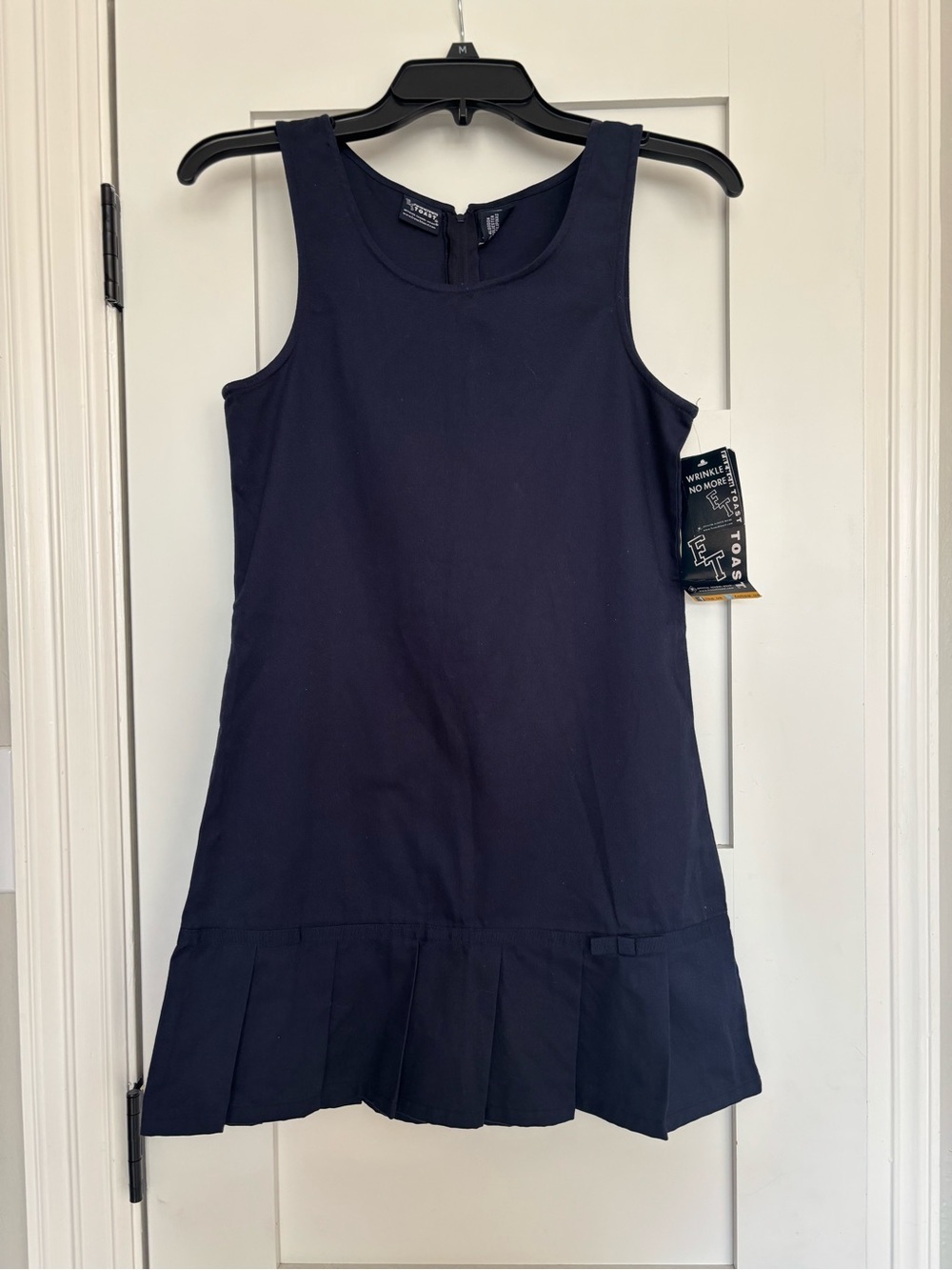 French Toast Navy Sleeveless Pleated-Hem School Jumper Dress - Picture 2 of 9